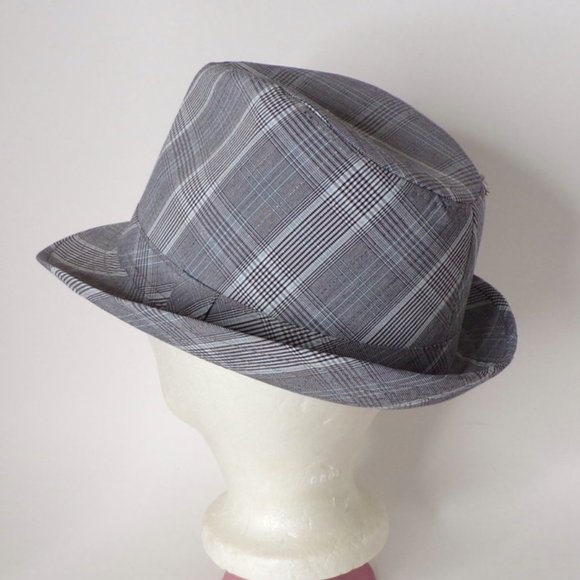 Capstar Fedora Hat With Feathers Glen Check 2398 - Picture 6 of 9